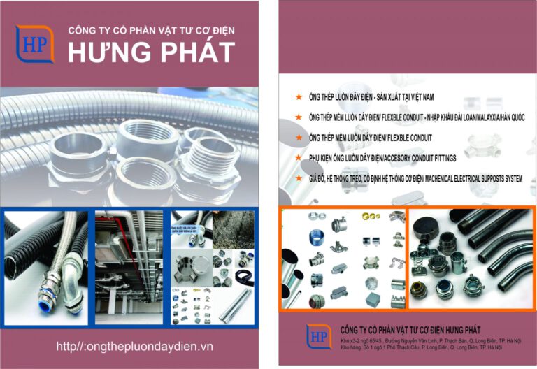 Catalog ống thép luồn dây điện Hưng Phát 2021 Ống thép luồn dây điện